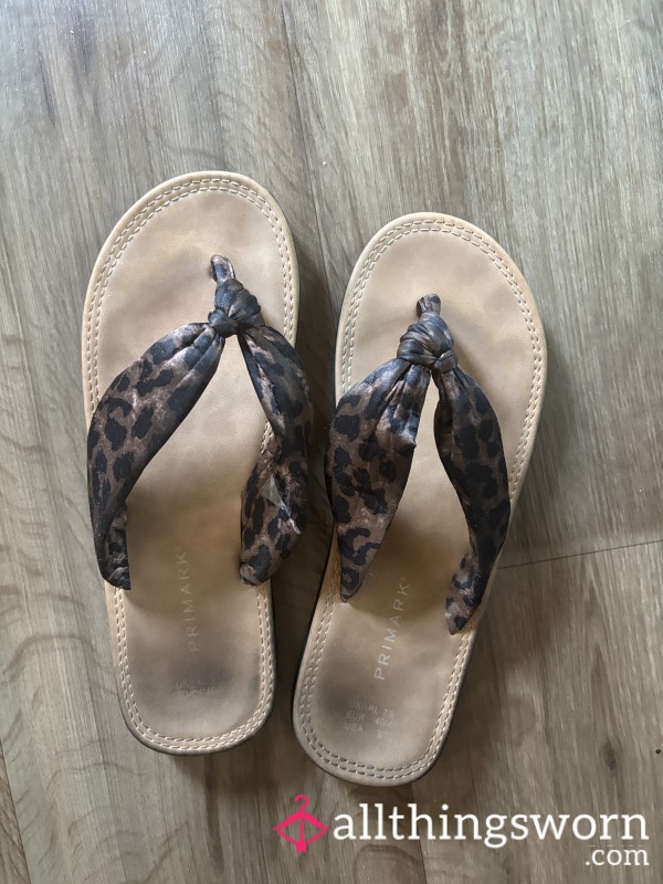 Well Worn Leopard Print Sandals