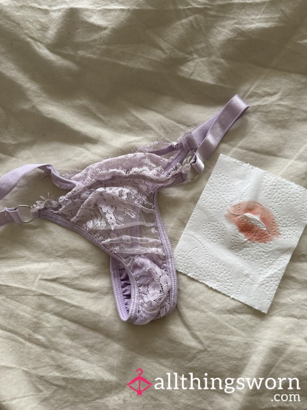 S**y Lilac Lacy Thong 😈💜