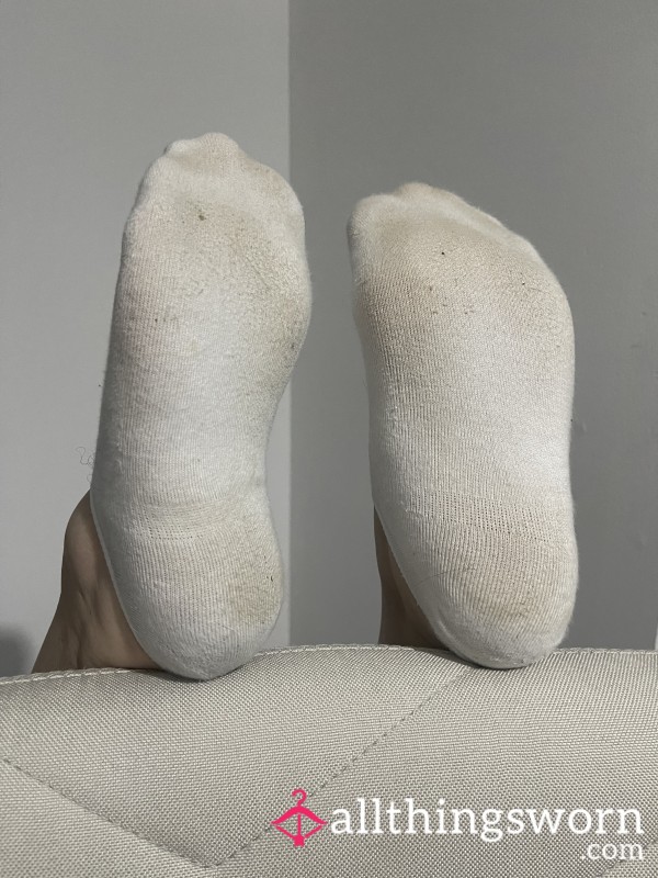 Well-worn Smelly White Socks