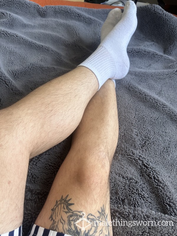 Well Worn Long White Socks