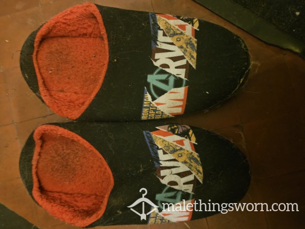 Well-worn Marvel Slippers