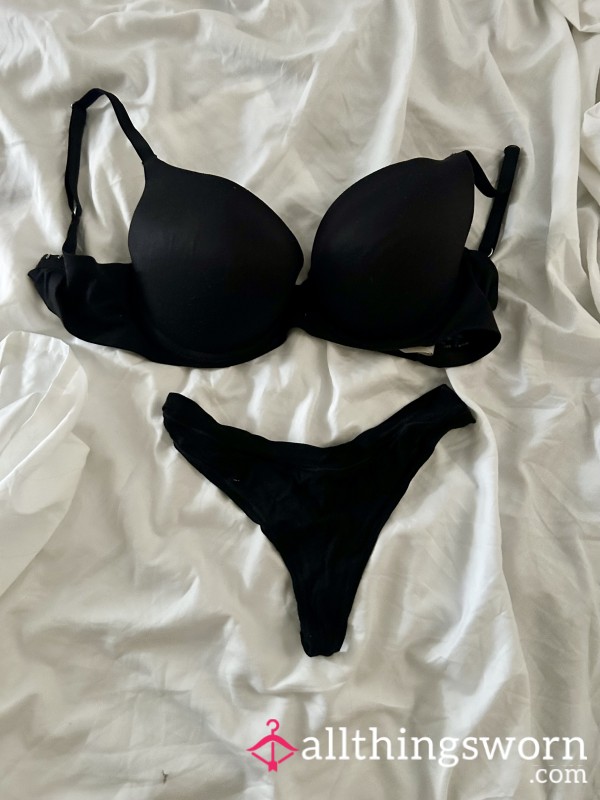 Well Worn Matching Bra And Thong