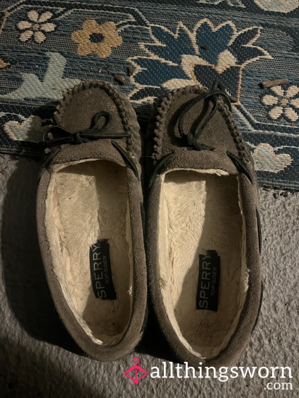 Well-Worn Matted Slippers