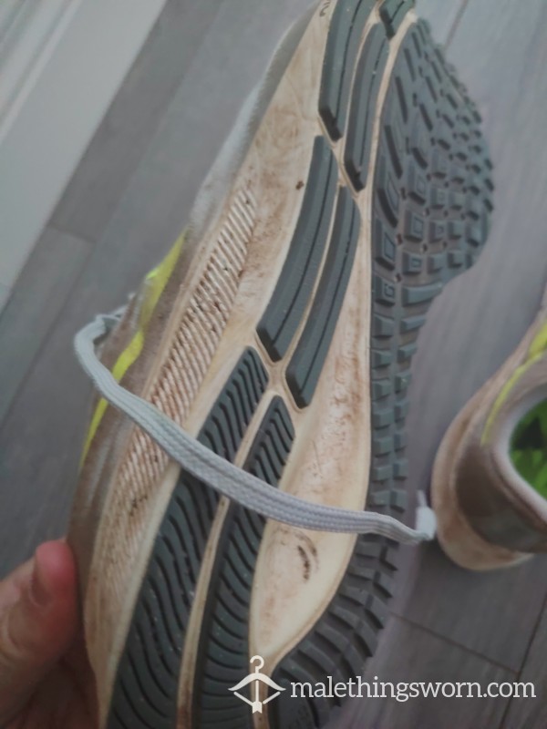 Well-Worn Men's Gym Sneakers – Heavy Use – Real Workout Wear
