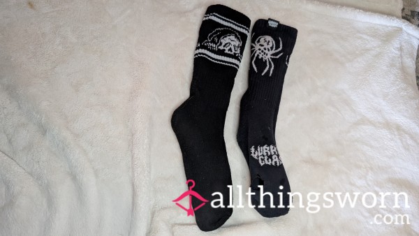 Well Worn Mix Matched Goth Socks