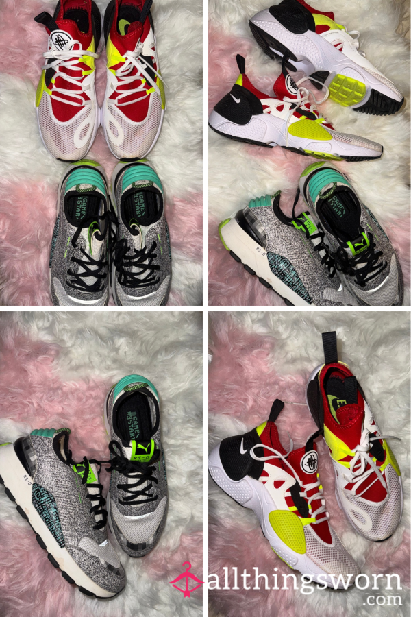 Well Worn Multicolor Used Trainers Used Sneakers Nike Edge Puma Gym Shoes
