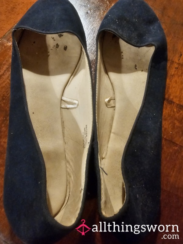 Well Worn Navy Flats