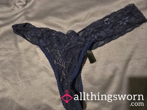 Well Worn Navy Thong