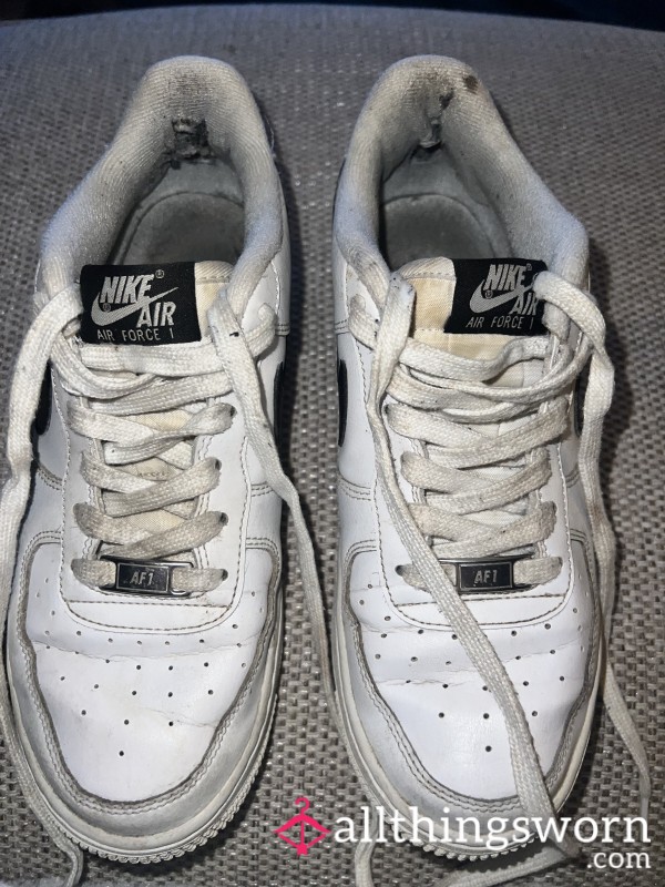 Well Worn Nike Air Force 1 Trainers