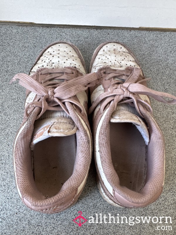 Well-worn Nike Dunks
