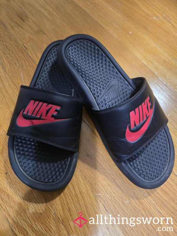 Well Worn Nike Slides