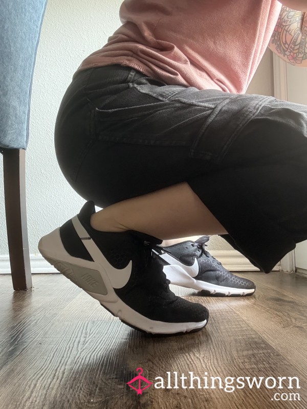 Well-Worn Nike Work Shoes - Years Of Serving Tables - Worn Sockless - Strong Natural Odor