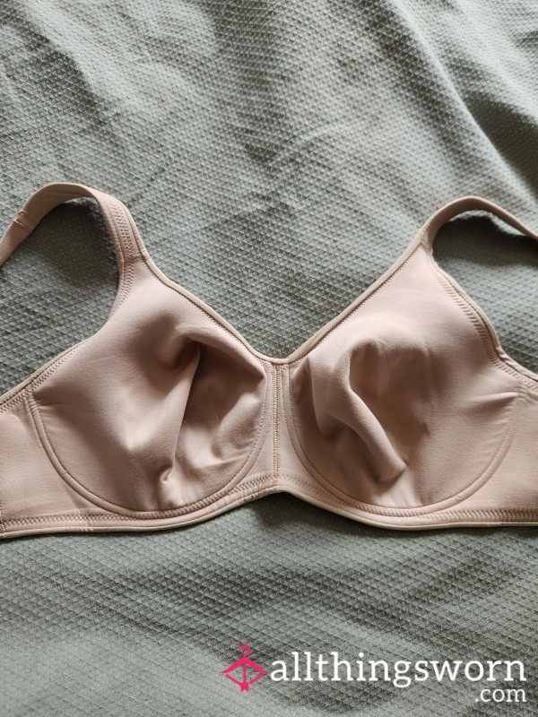 Well Worn Nude Coloured Bra ... Worn For You ❤️