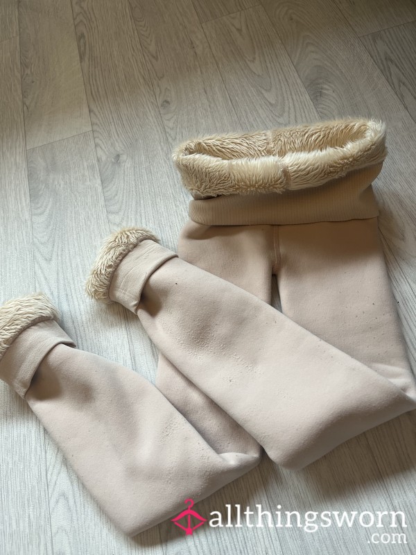💛 Well Worn Nude Fur Lined Thermal Leggings 💛