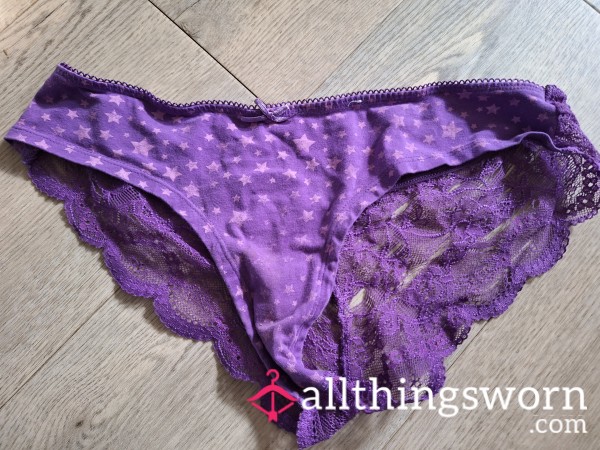 🌟💜 Well Worn Old Starry Panties