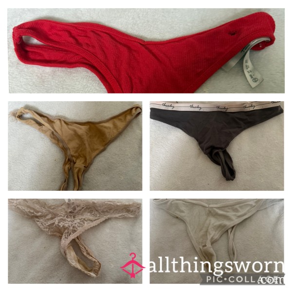 Well -worn Thongs  Stained , Frayed , With Holes , Discoloured