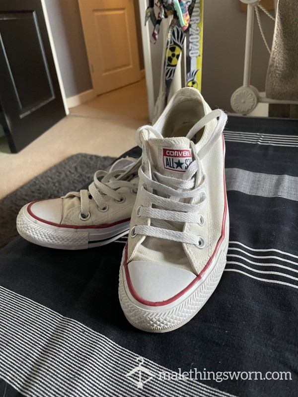 Well Worn Pair Of Converse Trainers