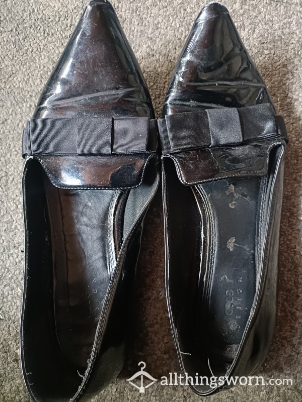 Well Worn Patent Flats