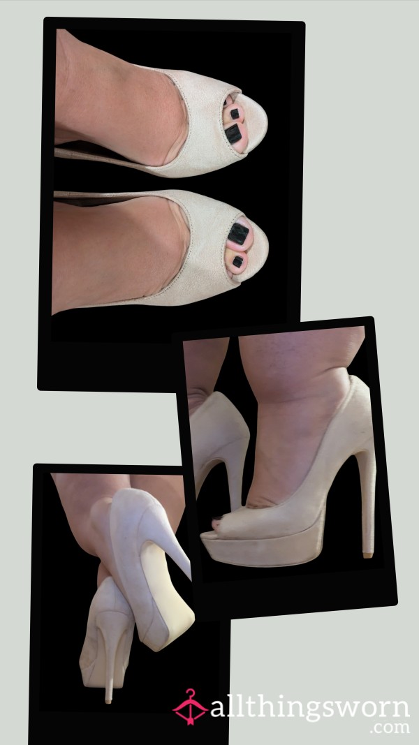 Well Worn P**p Toe Heels