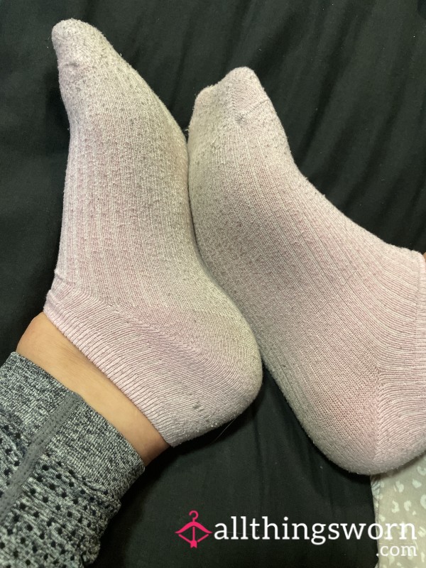 Well Worn Pink Ankle Socks