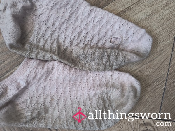Well-Worn Pink Ankle Socks – Dirty, Smelly & Loved | With Character Hole
