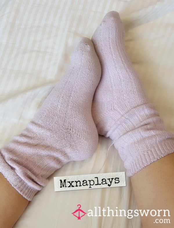Well Worn Pink Cozy Socks