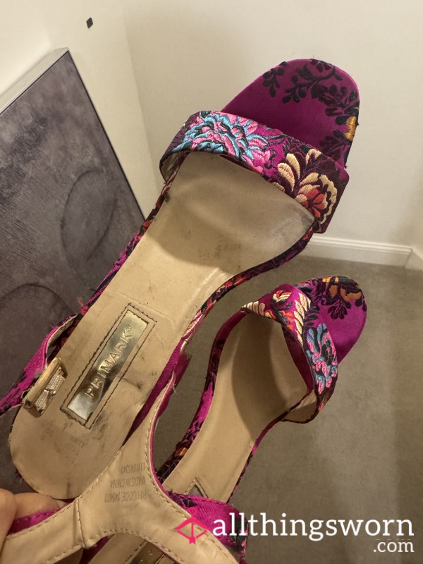 Well-worn Pink High Heel Feminine Shoes