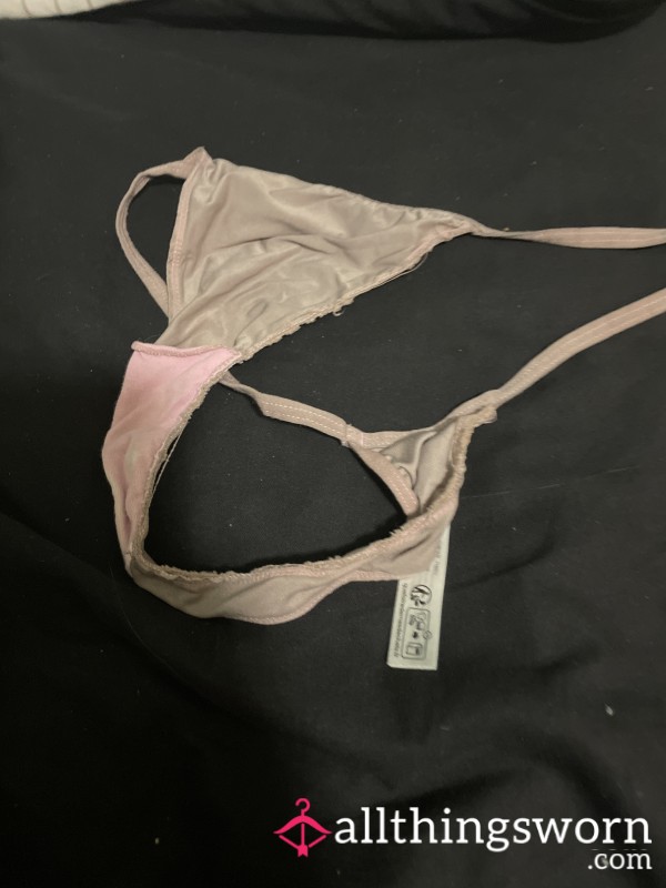 Well Worn Pink Now Grey Thong