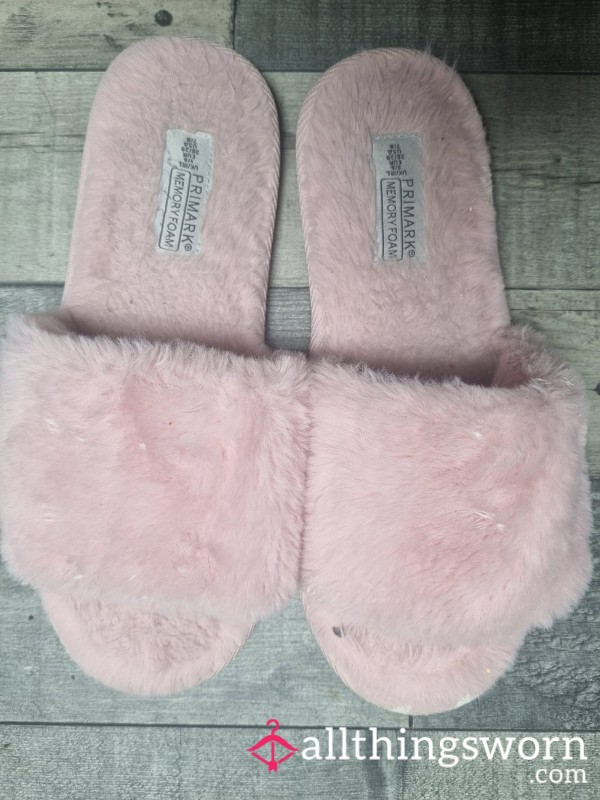 Well Worn Pink Slippers – Soft, Used & Seriously Stinky