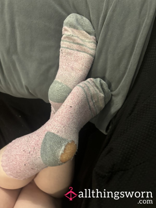 Well Worn Pink Socks