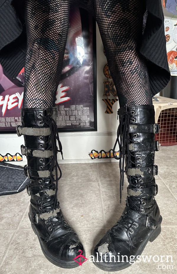 Well Worn Platform Goth Boots