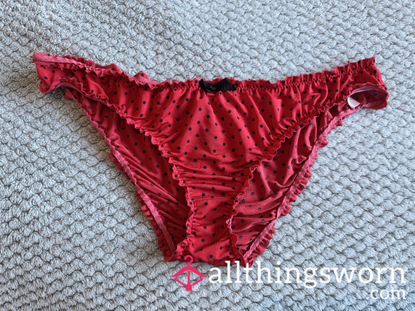Well Worn Polka Dot Panties 😈 Ready To Be Posted Today 📦