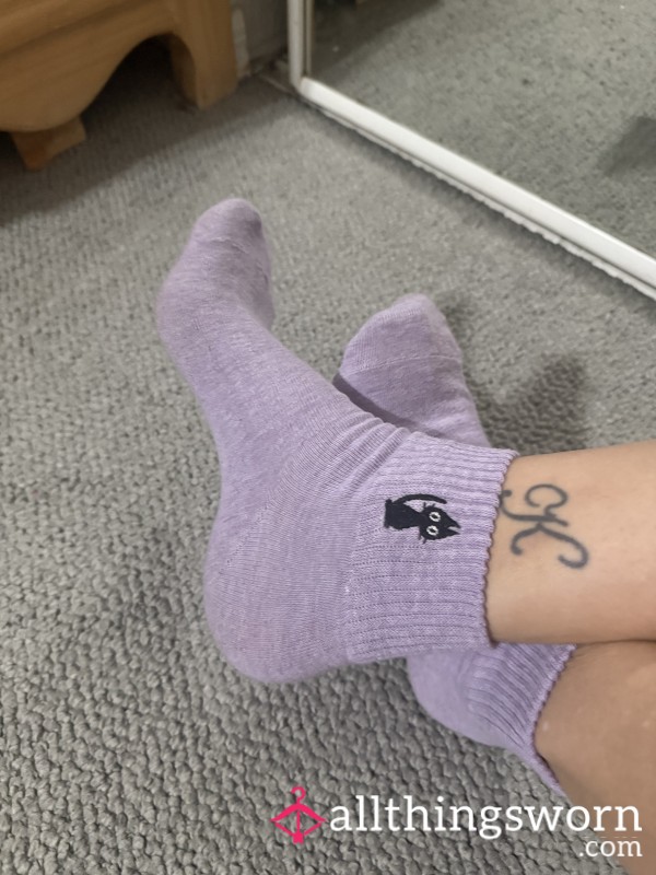 Well-worn Purple, Cotton Socks