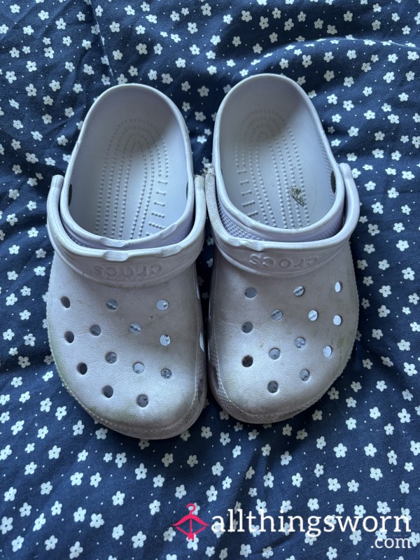 Well Worn Purple Crocs