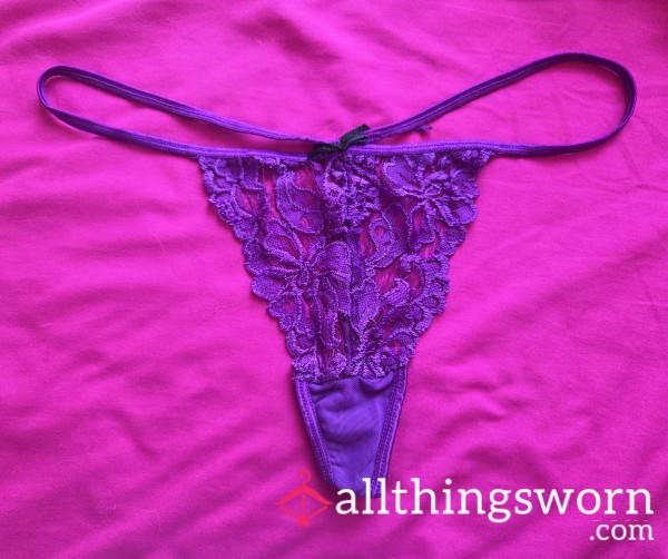 Well Worn Purple Lace G String