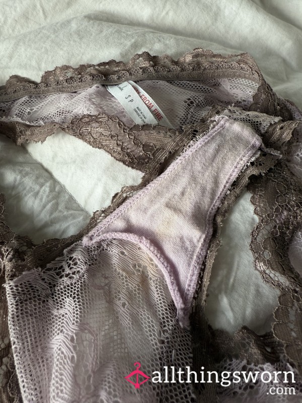 Well Worn Purple Lace Thong💜