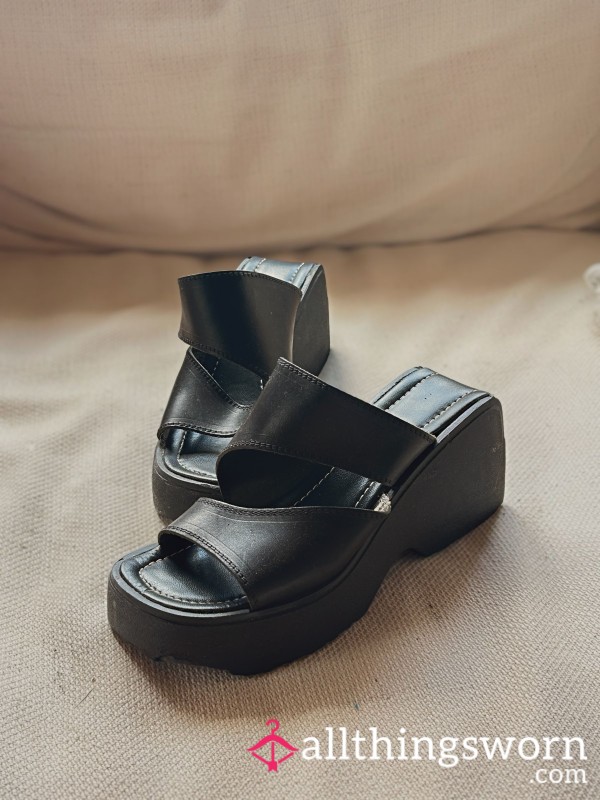 Well Worn Real Leather Mules