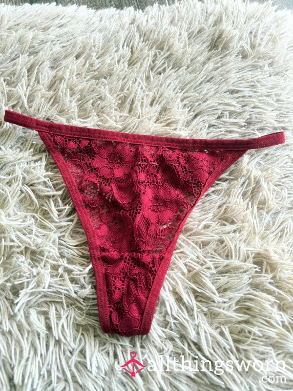 Well Worn Red Thong
