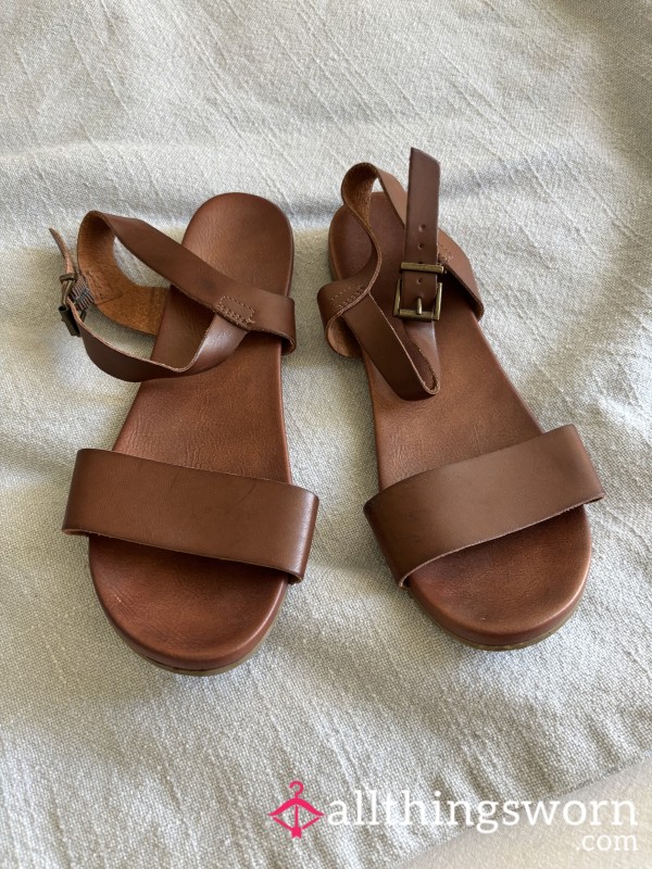 Well Worn Sandals Ankle Strap Leather