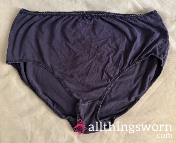 Well-worn Simple Blue Every Day Panties - Simple And Scented