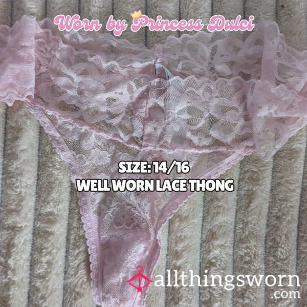Well Worn - Size 14/16 Lace Thong
