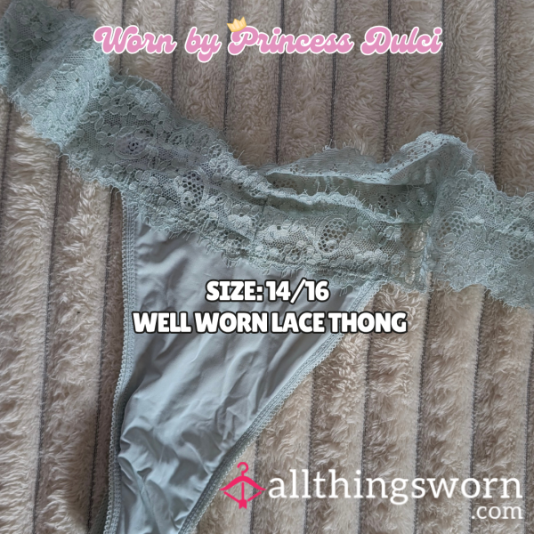 Well Worn - Size 14/16 Lace Thong