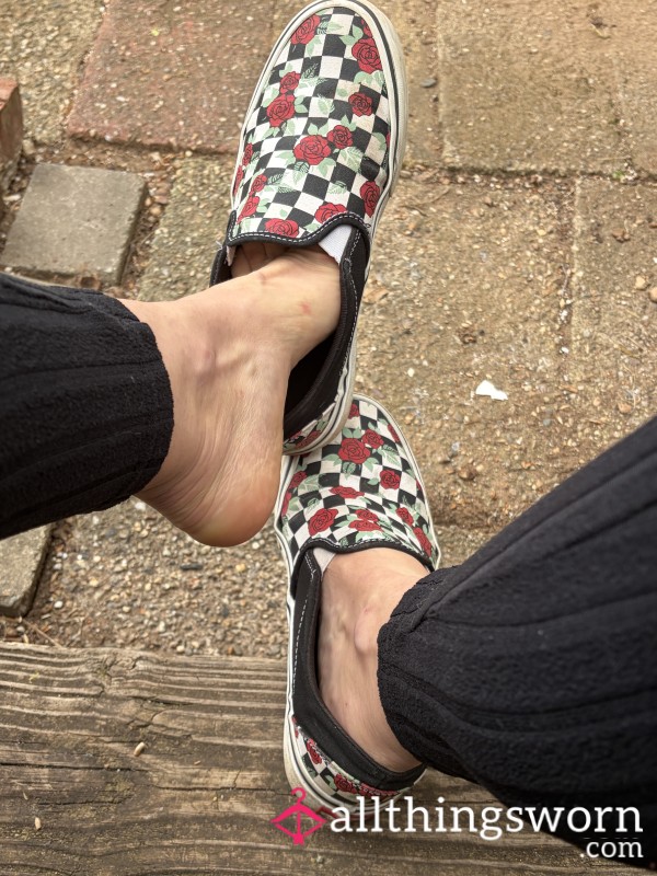 Well Worn Slip On Vans Sneakers