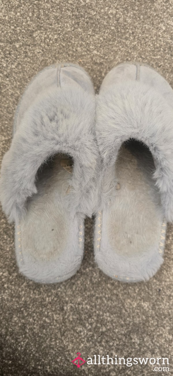 Blue Well-worn Slippers