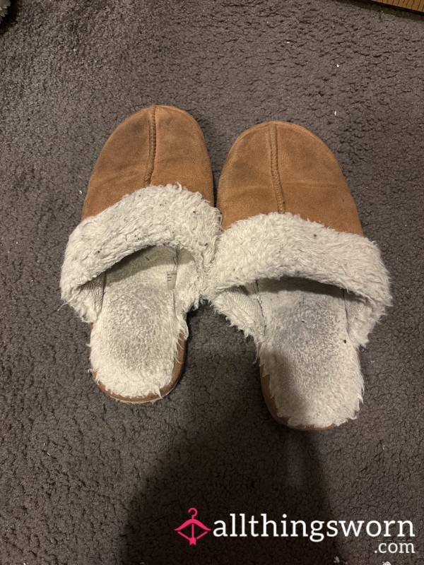 Well-worn Slippers By 21 Year Old Blonde College Girl