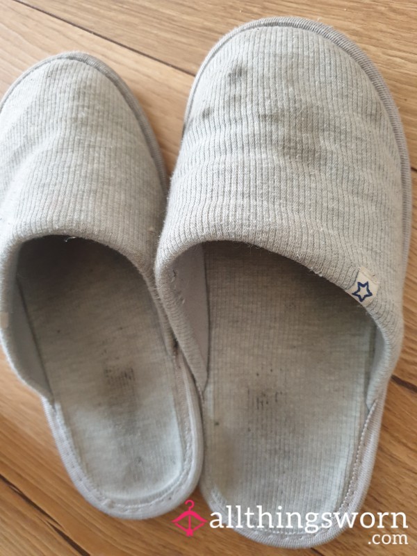 Well Worn Slippers Stinky With Stains