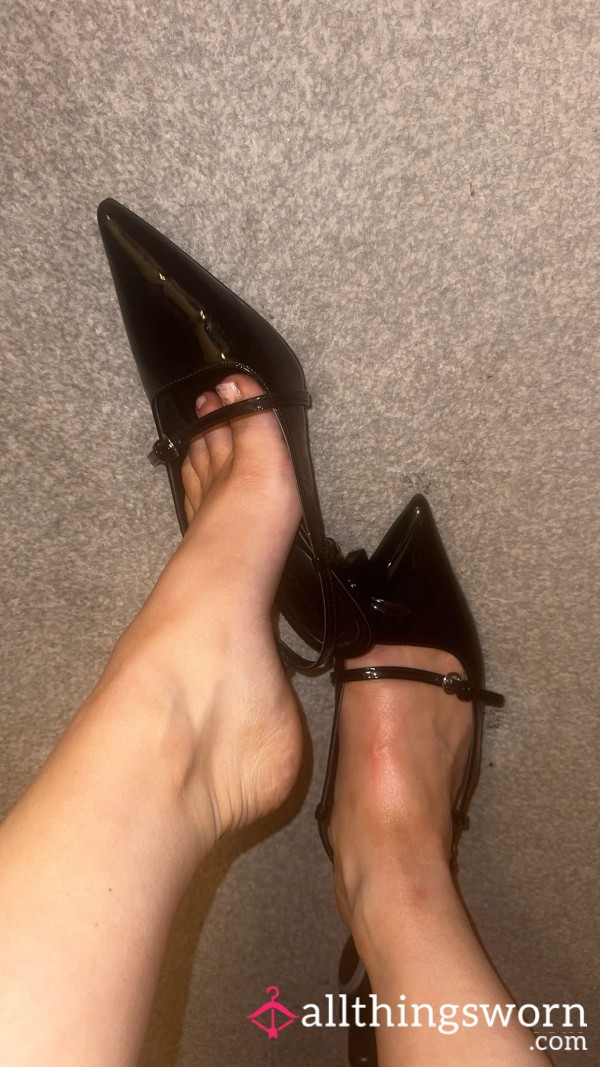 Well Worn, Small Feet, Sweaty High Heels. Size 5.
