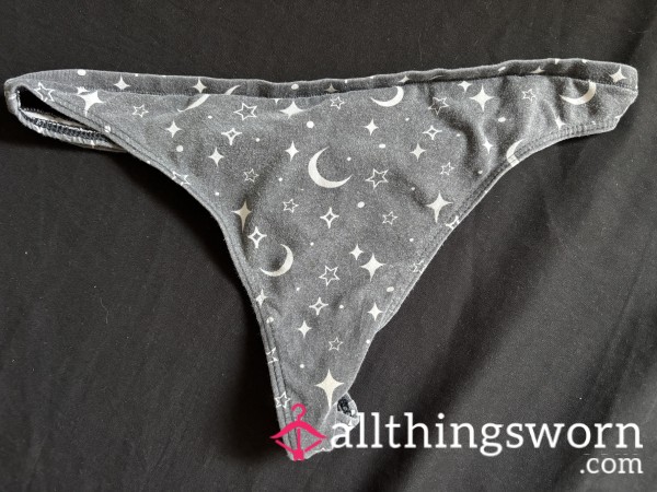 Well Worn Stars & Moons B&W Thong