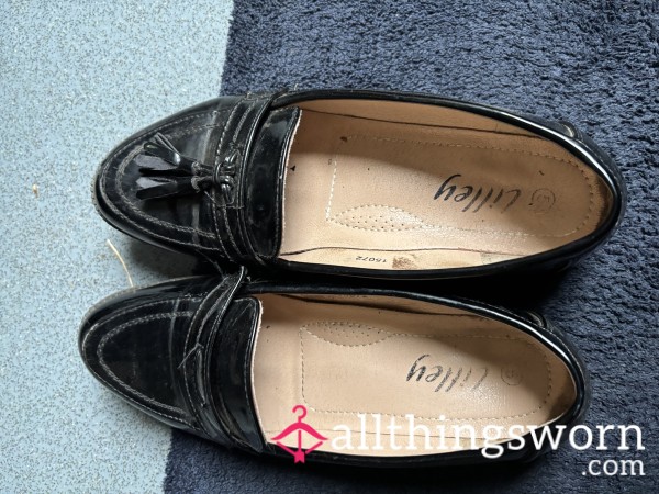 Well Worn Stinky Black Flats