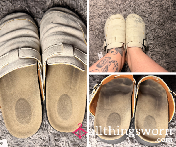 Well-Worn, Stinky Slip On Birkenstock Mules